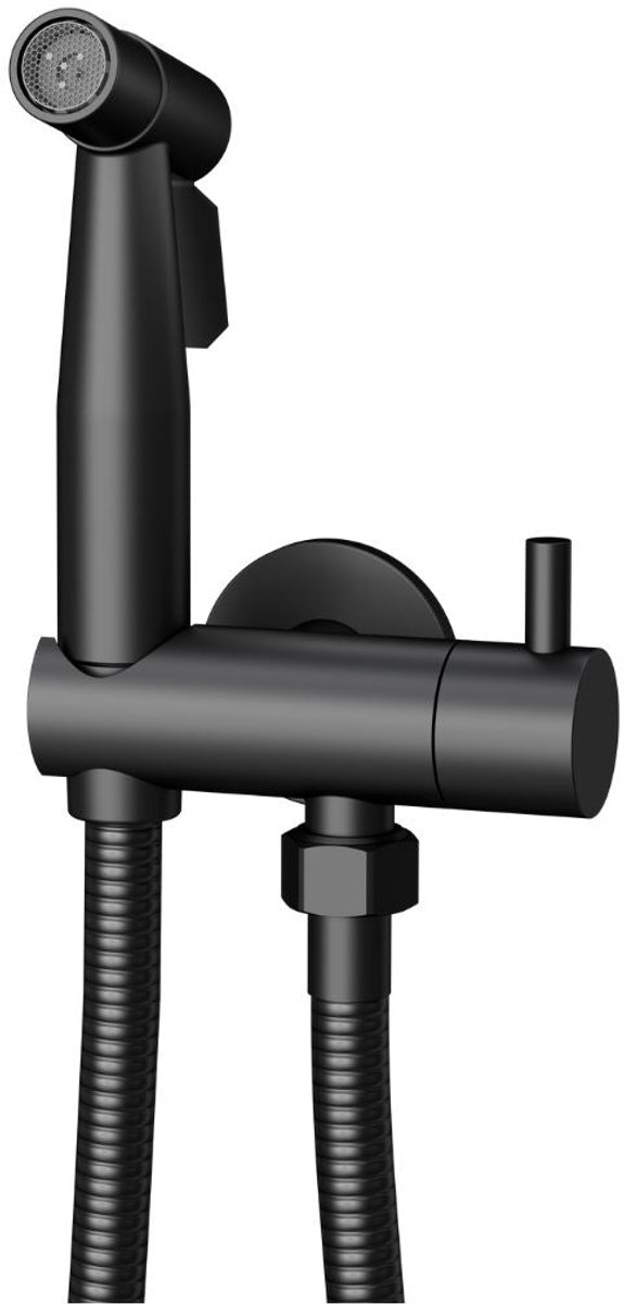 Bidetdouche set met wandhouder Sanitado Industry in mat zwart