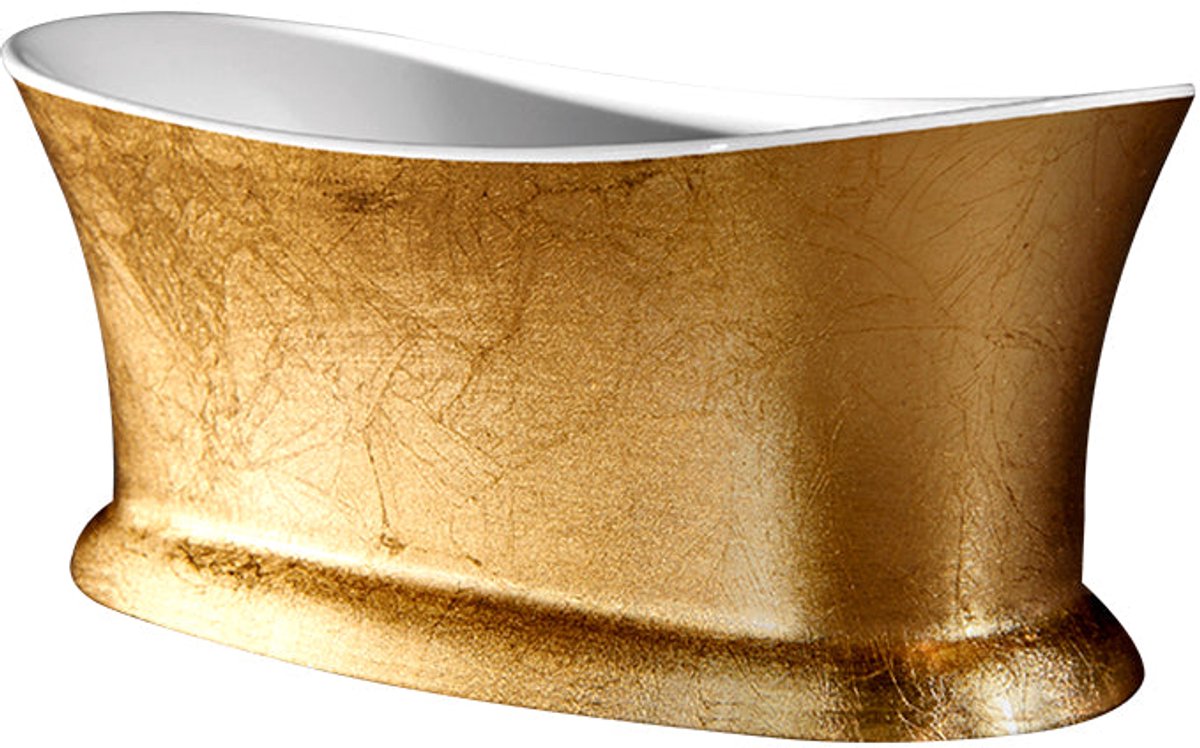 Vrijstaand ligbad Sanitado Industry Bridgegold 175x79cm oud goud en wit