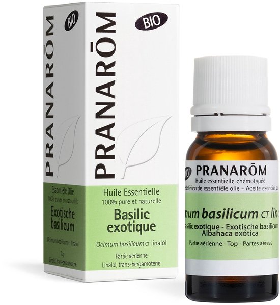 Pranarôm Essentiële Olie Exotische Basilicum-Linanol Bio 10 Etherische olie