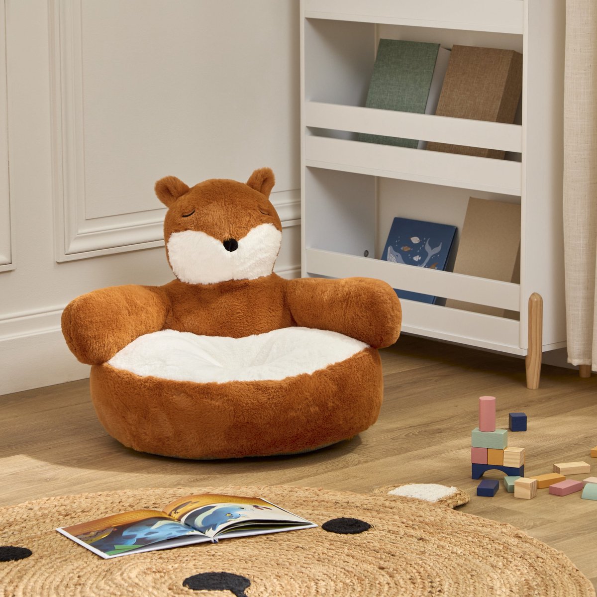 Atmosphera Kids Kinderfauteuil Vos - 48x42x45cm - Oranje