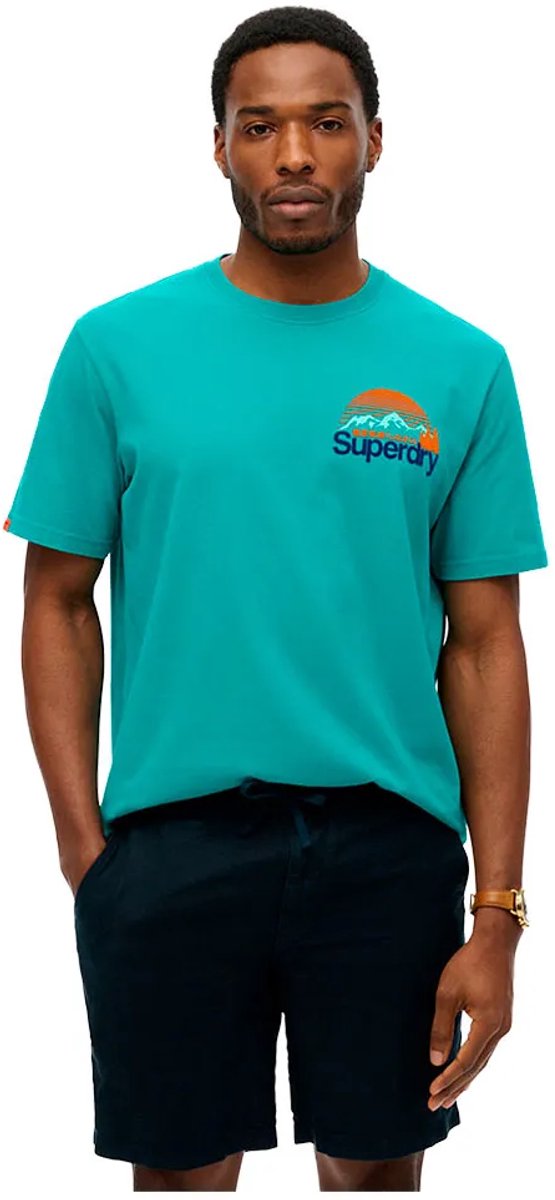 Superdry Great Outdoors T-shirt met Core logo op de borst Heren T-shirts Blauw