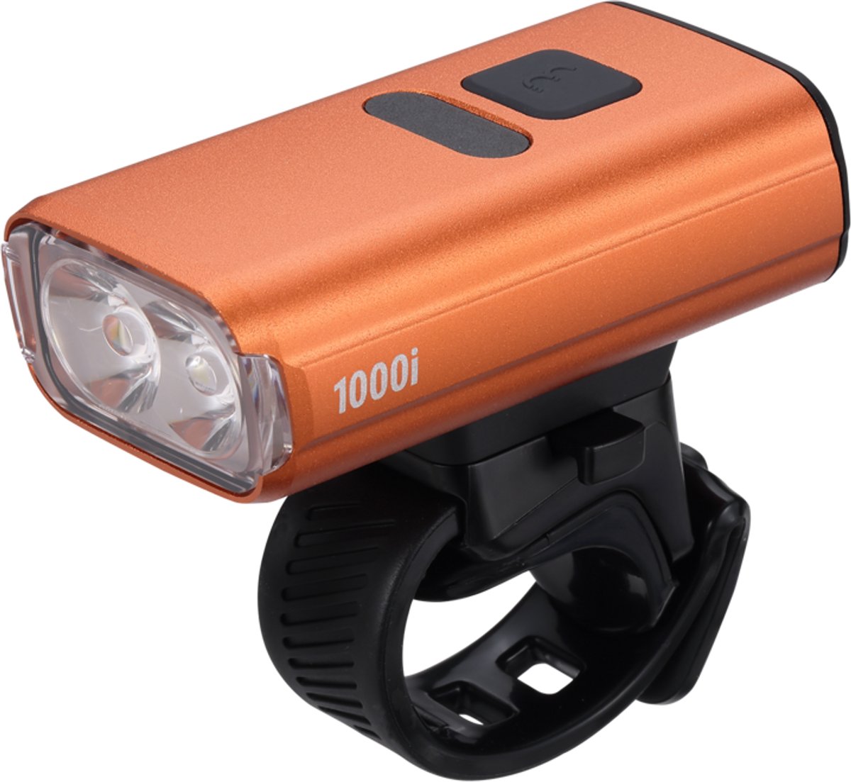 BBB Cycling NanoStrike 1000i Koplamp Fiets – 1000 Lumen – USB Oplaadbaar – Brandtijd: 42 uur – IPX6 Regenbestendig – Krachtige Fietsverlichting Racefiets & Mountainbike – Oranje - BLS-263i