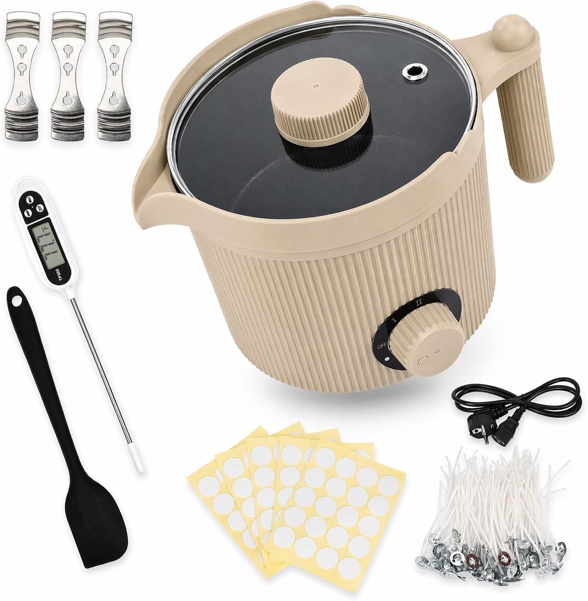 Wax Smeltpot - Wit - 1,5 l - Elektrische Waxsmelter met Temperatuurregeling - Voor Volwassenen en Beginners