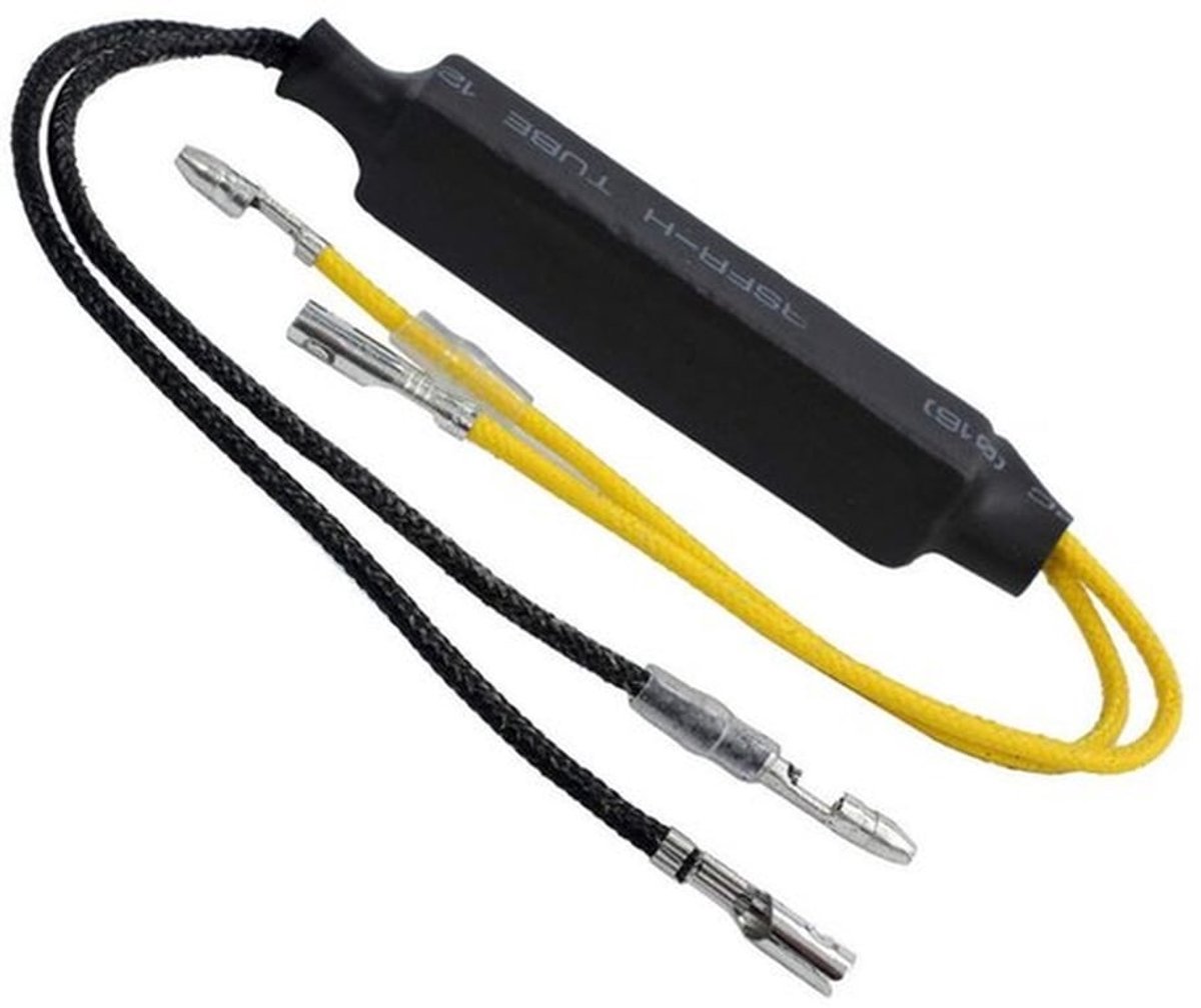 LED Belastingsweerstand - Knipperlichtfout Fix - Zwart en geel - Motorfiets Accessoires - 4 Stuks - Geschikt voor Motor en Scooter - Kuns...