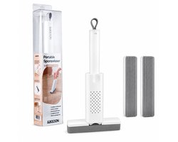 &SGOON Vloerwisser met Spons – Sponsdweil voor Vloer, Keuken & Badkamer – 2 Verwisselbare Sponskoppen – Vloerreiniger