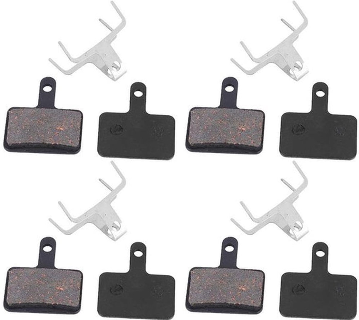 Remblokken 4 Paar - Schijfremblokken - Koper/Halfmetaal - Vervanging Fiets - Mountainbike/Racefiets - Goede Warmteafvoer - Fietsremblokken