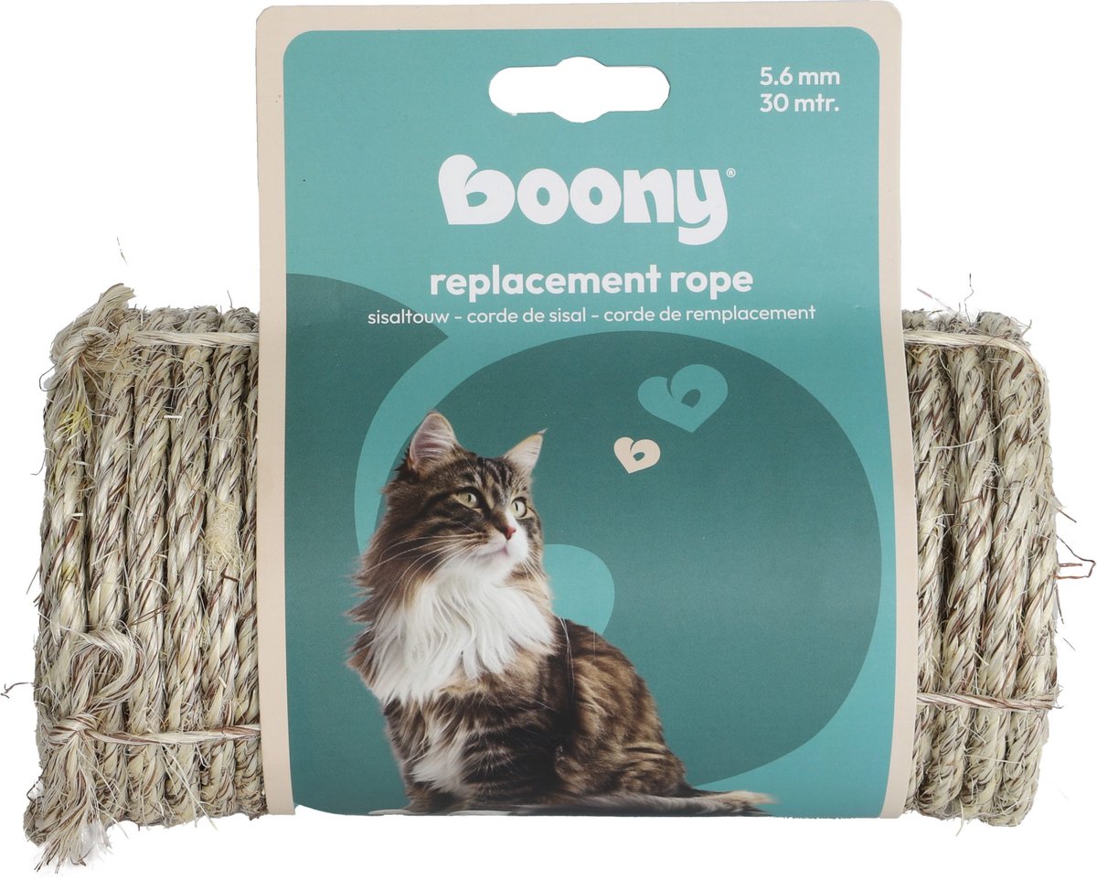 Boony Sisal touw 5,6mm op rol 30 meter desert Krabpaal