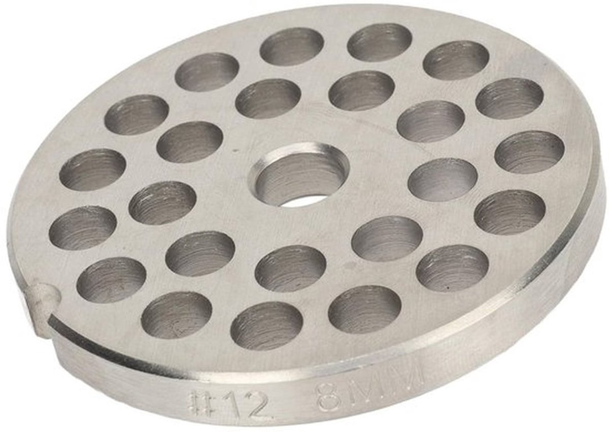 Disc Blade Vervangingsplaat - Roestvrij Staal - 69mm Diameter - 8mm Binnengat - Vleesmolen Accessoire - Duurzaam en Hygiënisch - Vleesmolenplaat