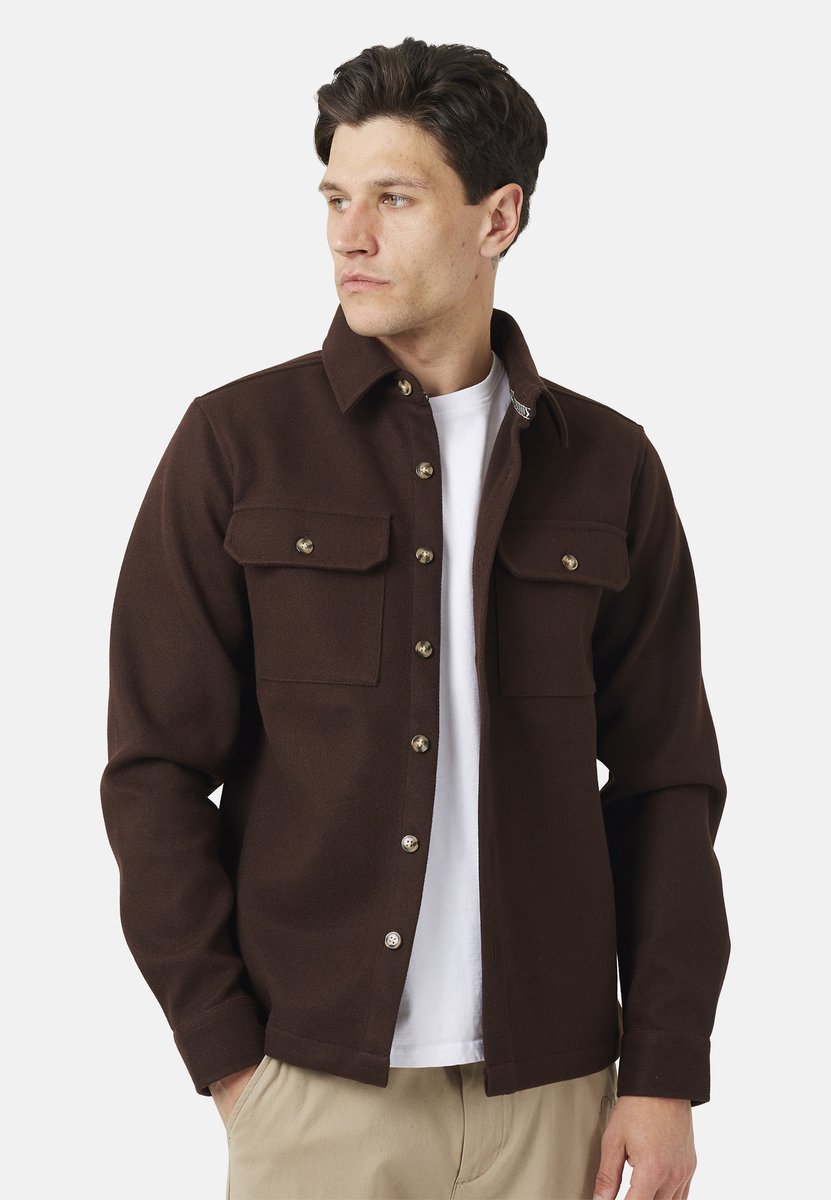 Brave Soul - Outdoorshirt - Polyester - Mannen - Maat XL - donkerbruin
