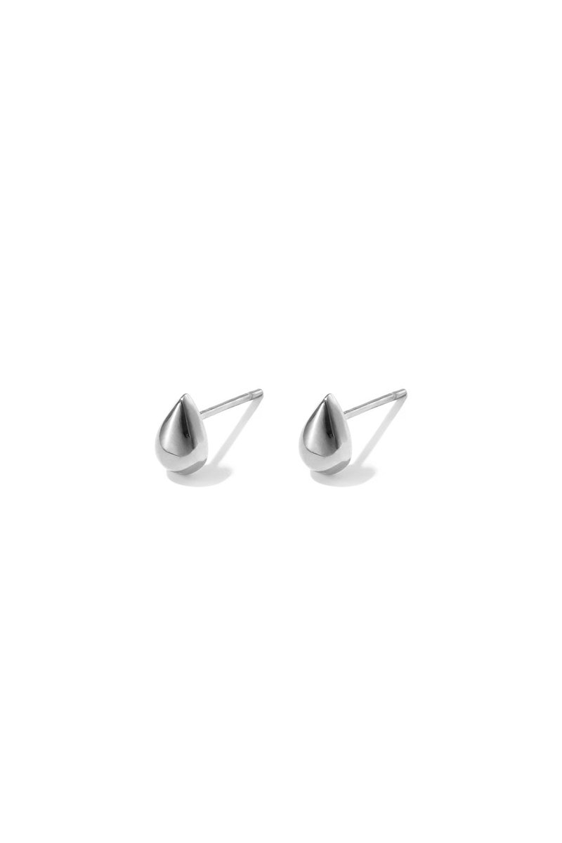 Lila - Oorknopjes - Stainless Steel - - Zilver