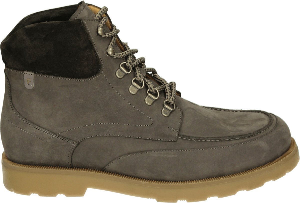 Floris van Bommel - DE BIJLER 02.02 - Vrije tijd half-hoogHeren veterschoenHeren sneakers - Kleur: Taupe - Maat: 43