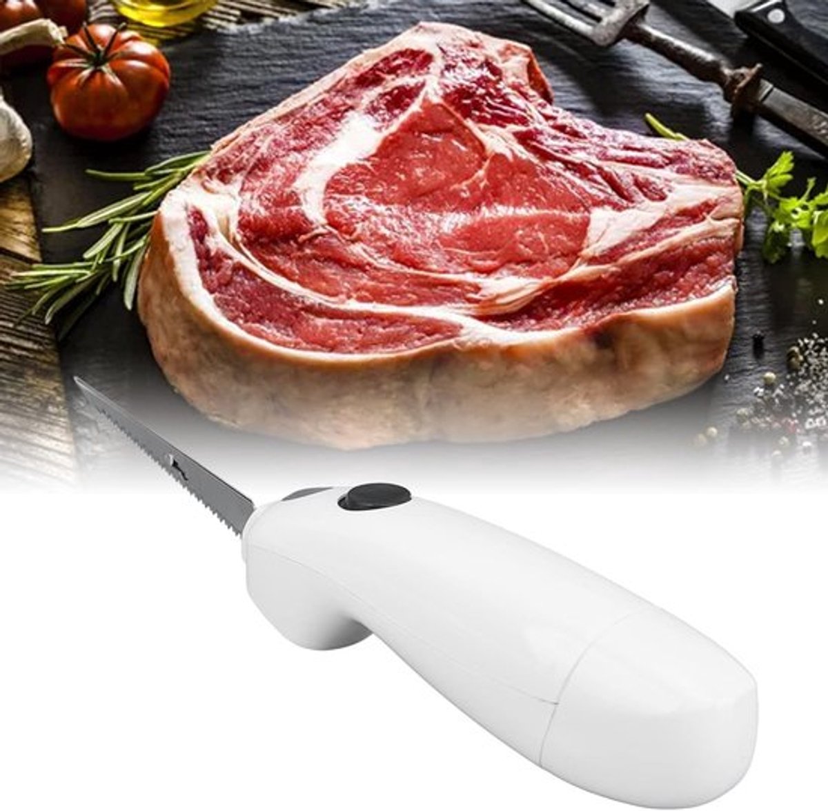Draadloos RVS Elektrisch Fileermes, Oplaadbaar en Draagbaar, Perfect voor Thuis, Restaurant en Picknick - Duurzaam, Tijdbesparend en Eenvoudig te Reinigen