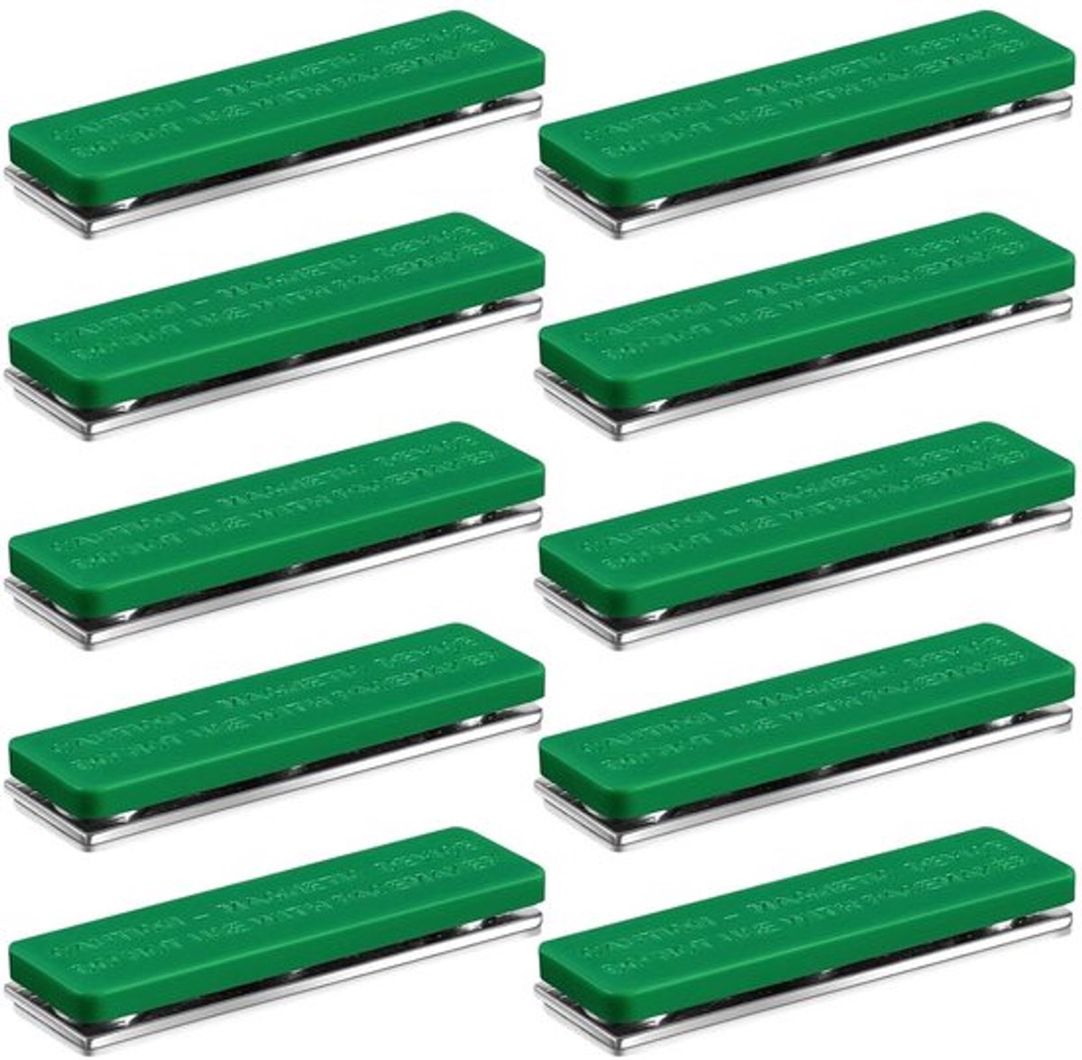 Naambordjes 10 Stuks - Magnetische Badge - Groene Naambordjes - Geschikt voor Badgehouders - Duurzaam PVC/Roestvrij Staal - Eenvoudig te Gebruiken