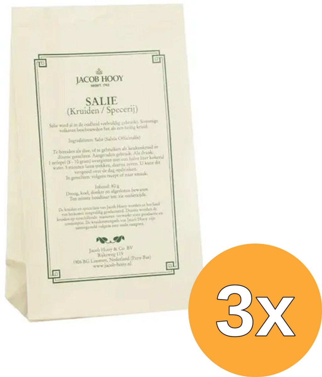 3x Jacob Hooy Salie gesneden (80 gr)