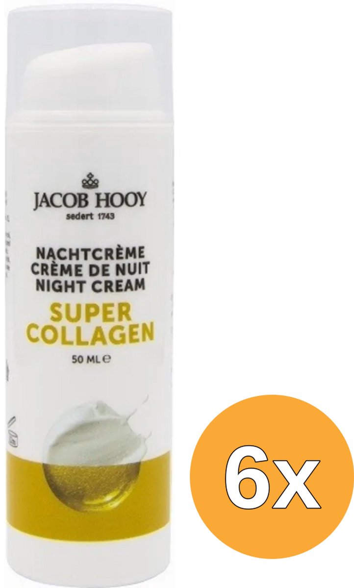 6x Jacob Hooy Super Collageen Nachtcreme (50 ml)