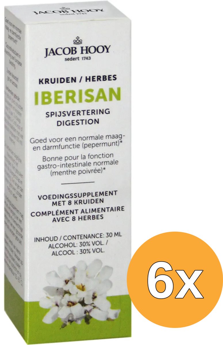 6x Jacob Hooy Iberisan (30 ml)