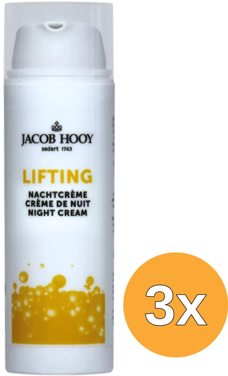3x Jacob Hooy Lifting Nachtcrème (50 ml)