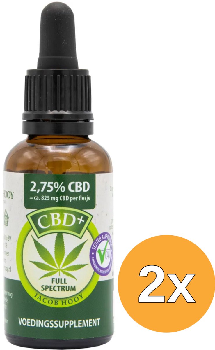 2x Jacob Hooy CBD Plus Olie (30 ml)
