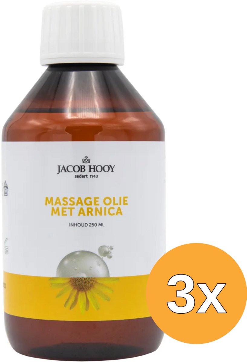 3x Jacob Hooy Arnica massage olie (250 ml)