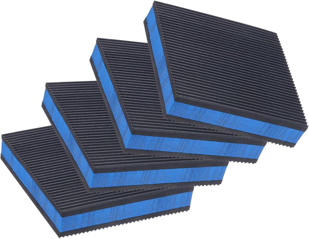 Rubber Anti-Vibratie Pads voor Apparaten - 4 Stuks 10x10x2.2cm - Ideaal voor Airco, Wasmachine en Droger met Geluidsisolatie