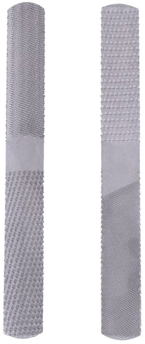 Platteraspvijl 4-voudig - Ergonomisch Design - Houtbewerking/Metaalbewerking - 200 mm - Nauwkeurige Afwerking - Comfortabele Handgreep - Rasp