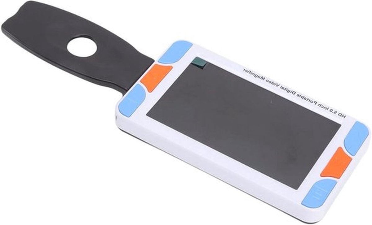Digitale draagbare LCD-vergrootglas 5 inch, kleur, 800x480, Leeshulp 3x 48x, elektronische camera, dubbele EU家 - Zwart