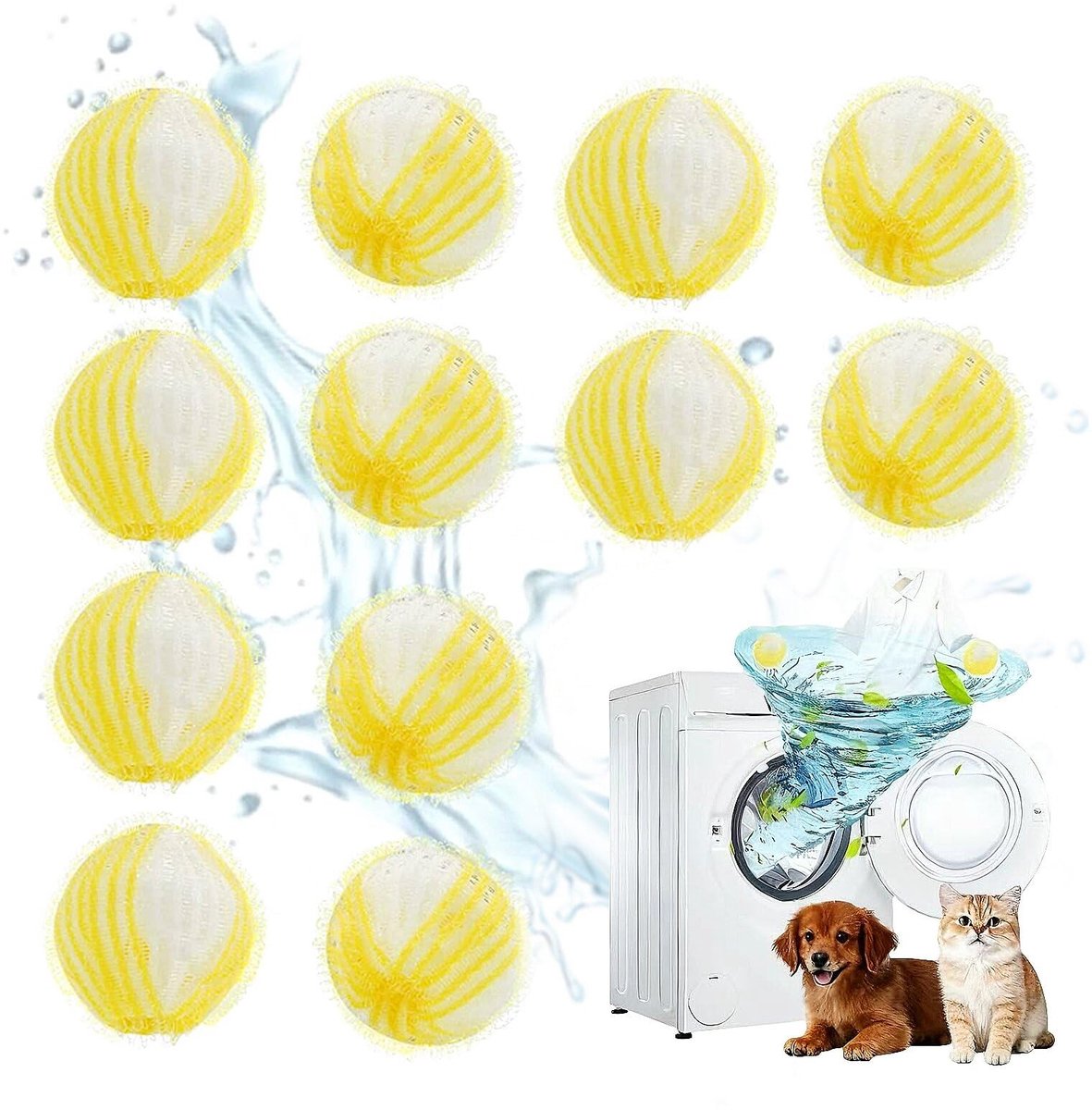 Solidchoice - Herbruikbare Dierenhaarverwijderaar voor de Wasmachine (8 Stuks)