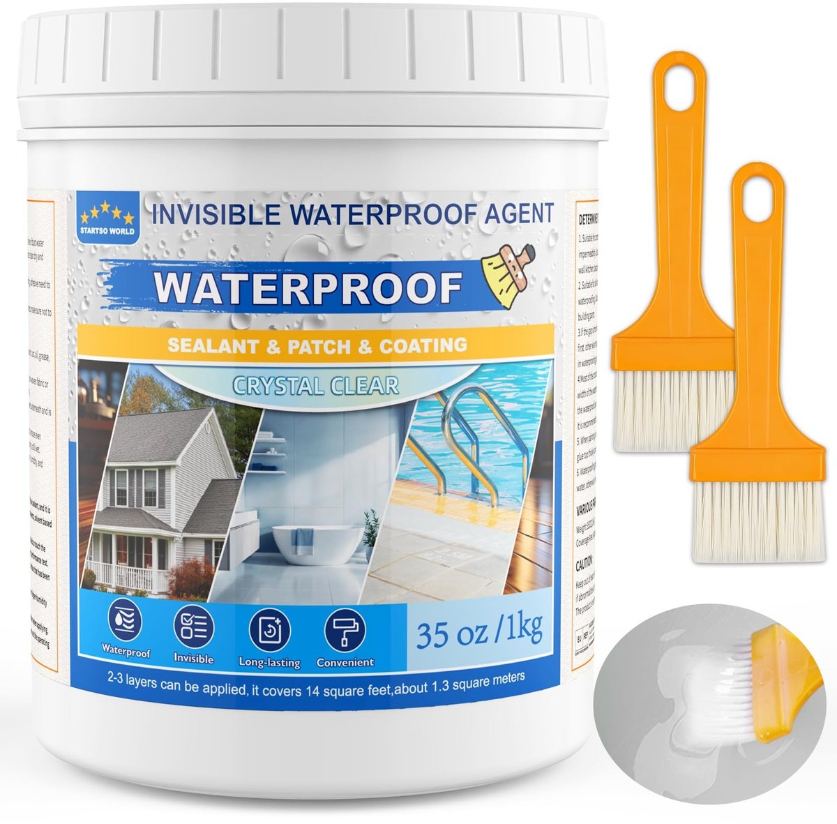 Solidchoice - Transparante Waterdichte Coating 1kg voor Binnen en Buiten