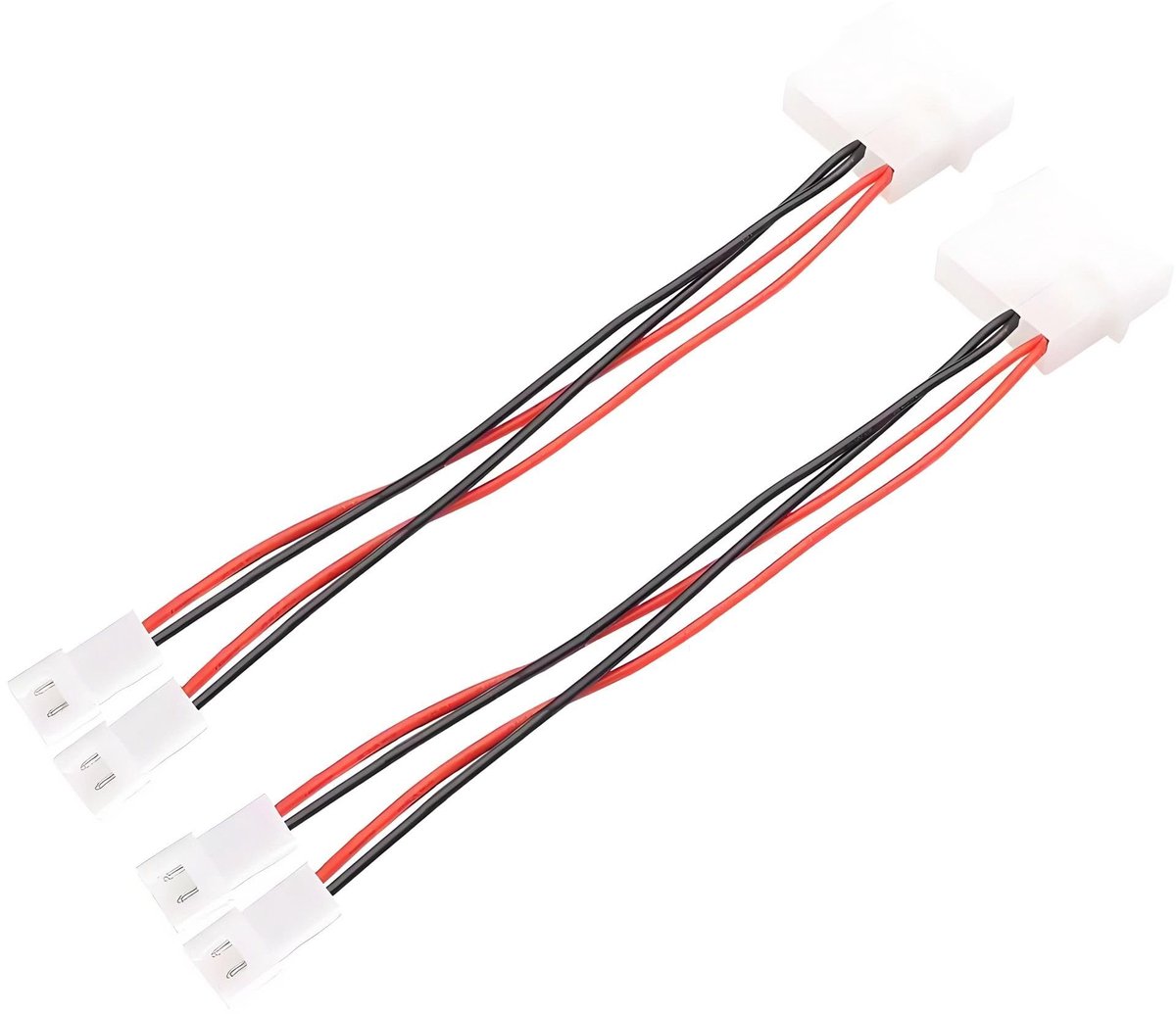 Solidchoice - Molex 4-Pin naar Dual XH2.54 2-Pin Fan Splitter Adapter