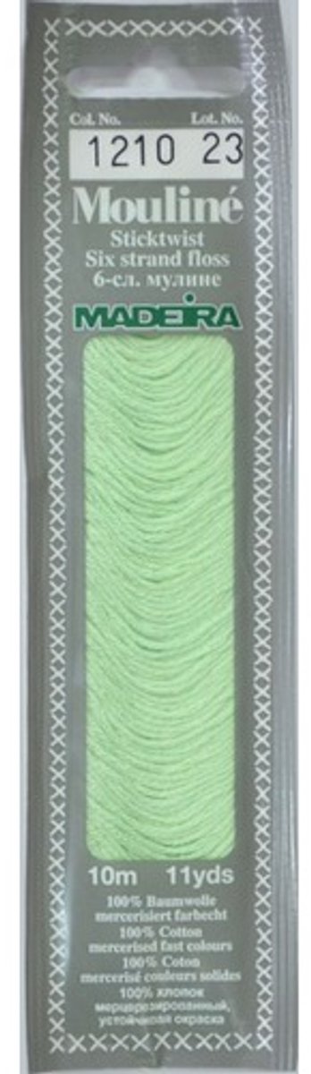 Borduurgaren Madeira Mouline 10 meter 6 draads splijtgaren - groen(1210)