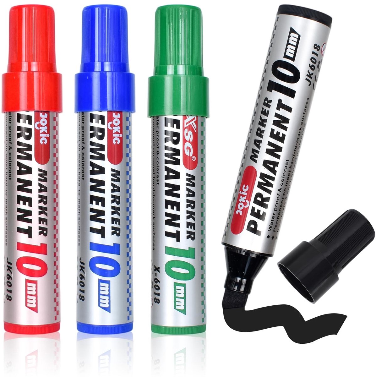 Solidchoice - Set van 4 Permanente Markers in Diverse Kleuren