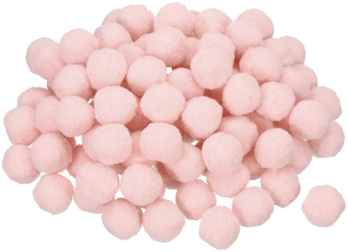Solidchoice - Viltballen voor Knutselprojecten, Koreaans Roze, 100 Stuks