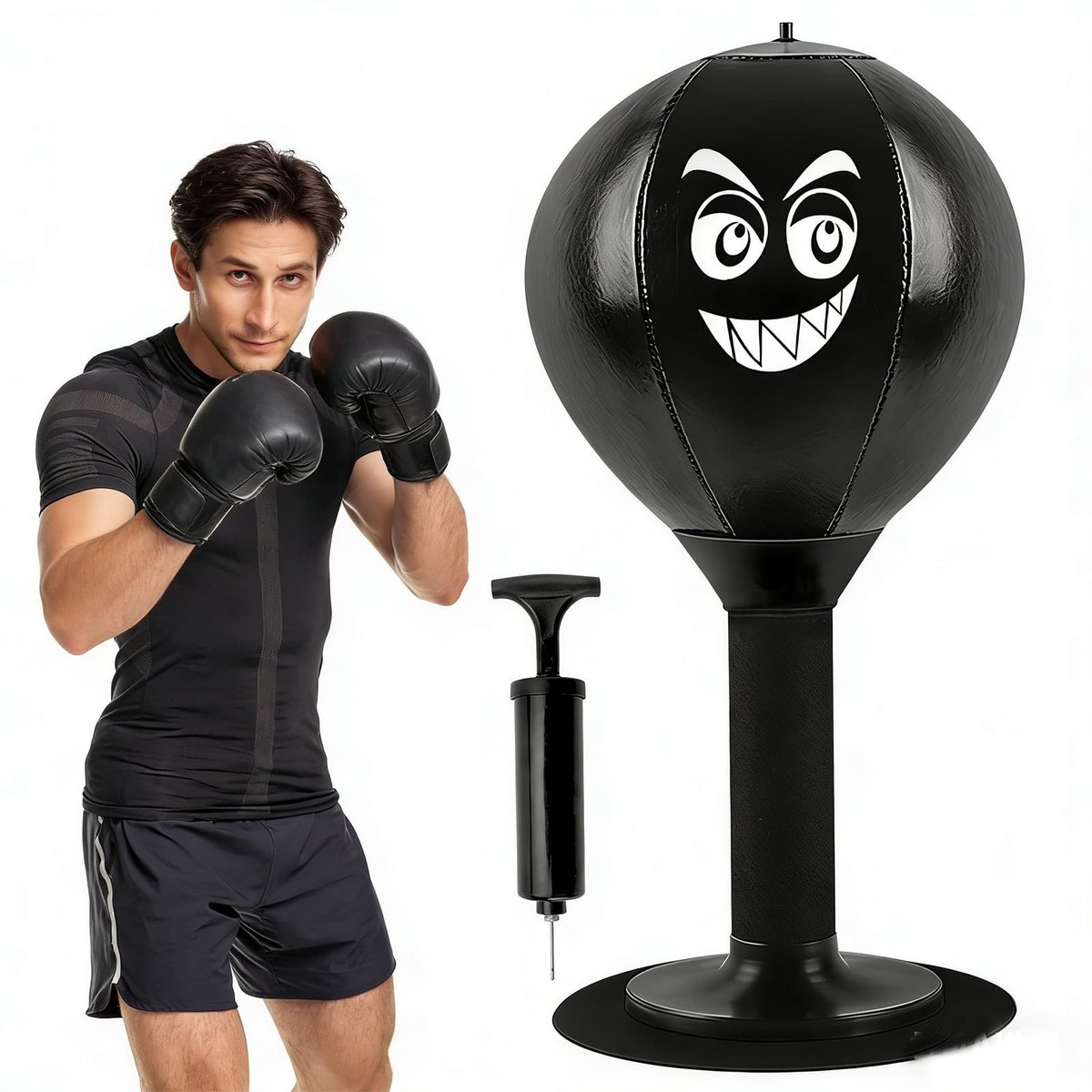 Solidchoice - Mini Punching Ball met Zuignap voor Stressverlichting op Bureau