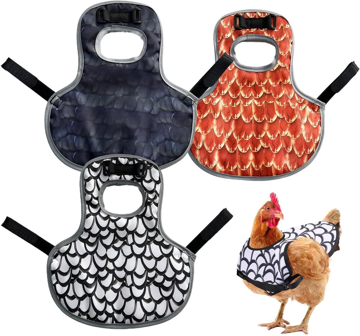 Solidchoice - Set van 3 Ademend Veiligheidsvest voor Kippen