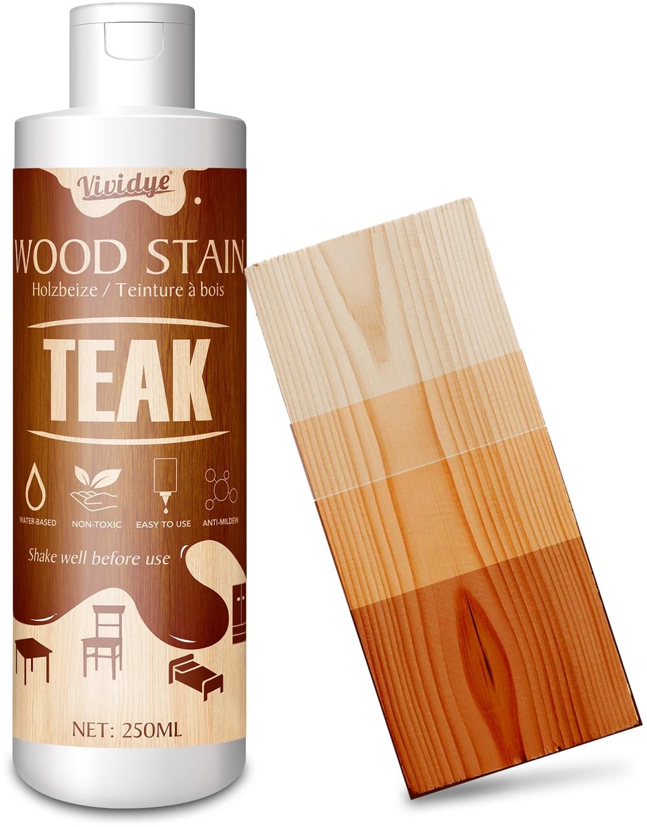 Solidchoice - Teakhouten Houtbeits 250ml voor Binnen en Buiten
