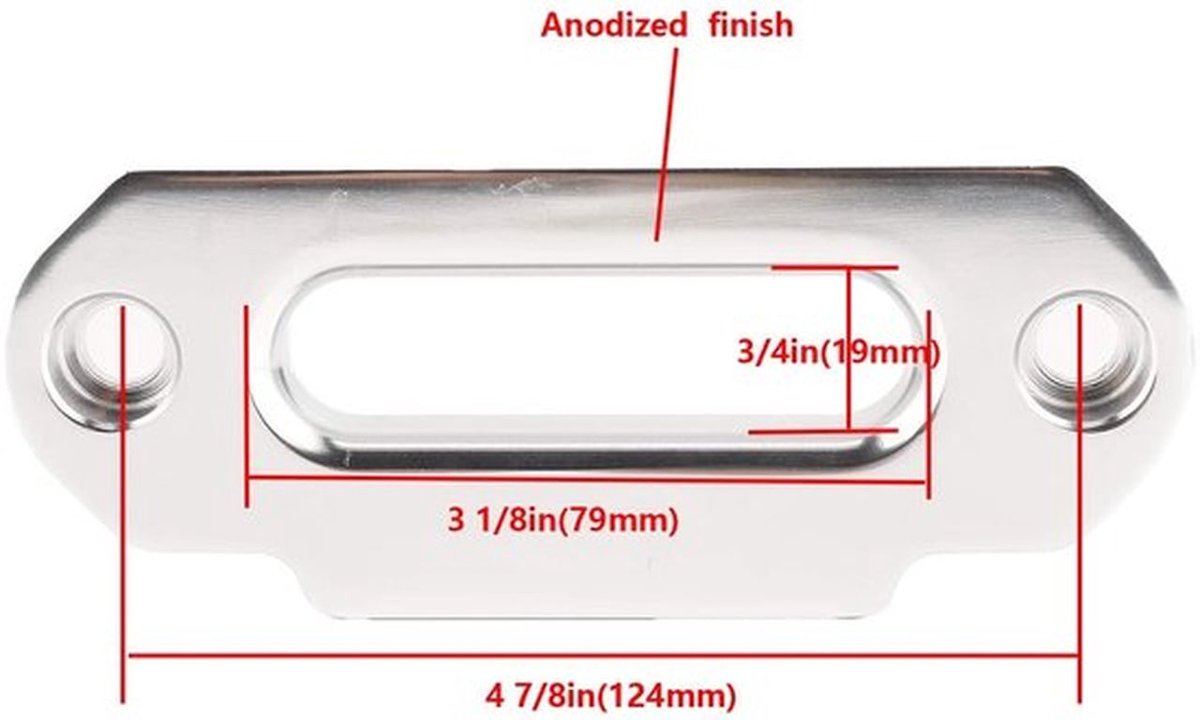 Kabelgeleider Aluminium - Hawse Fairlead - Draagvermogen 2500-4000 lbs - Slijtvast - Offroad - Bescherming lierkabel - Lieraccessoire