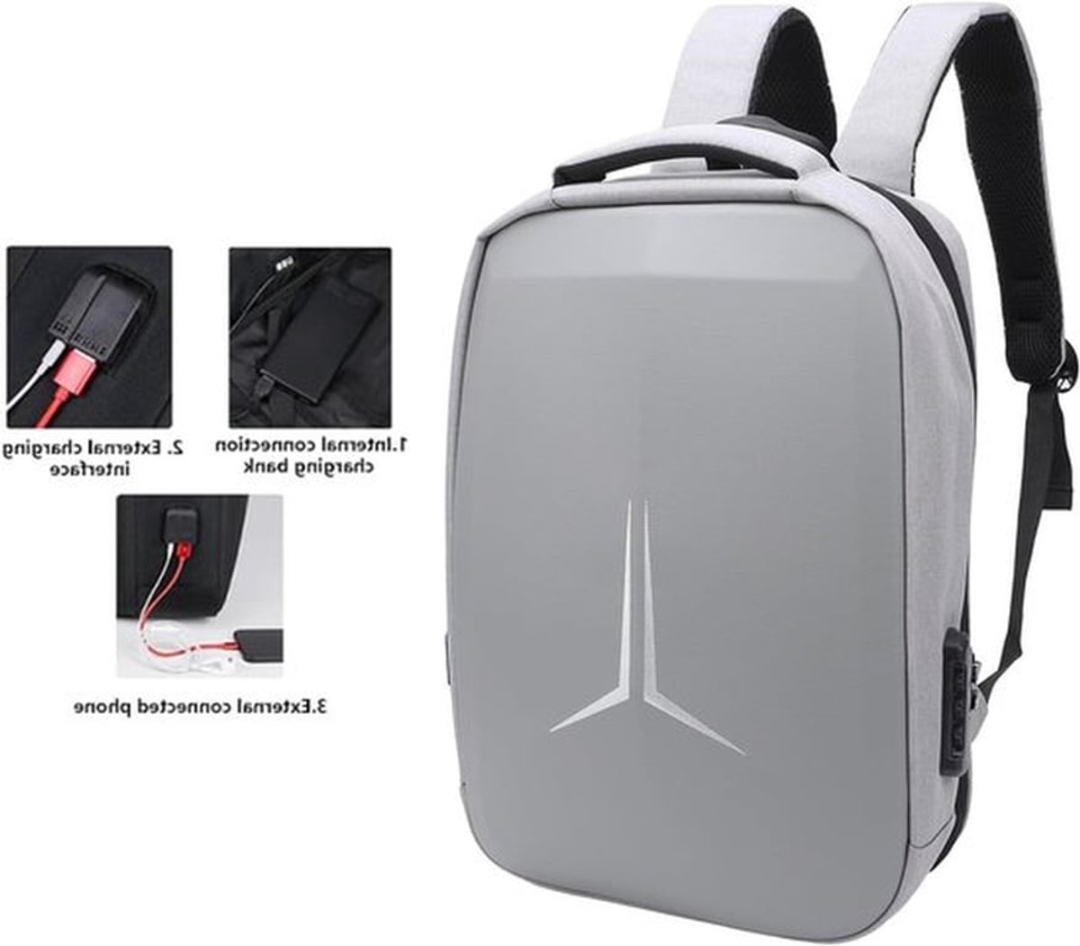 Duurzame Outdoor Reistas voor Mini Satellietsystemen, Anti-Diefstal Rugzak voor Laptop, Inclusief Accessoires en Kabels voor Kampeeravonturen