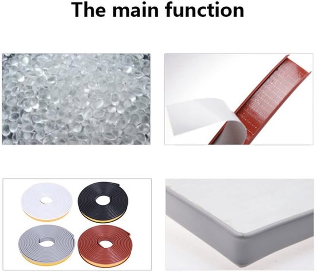 Meubelrandband U-vorm 5 meter - Flexibel - TPE-kunststof - Stootrand - Randbescherming Rubber - Opvouwbaar - Veilig voor scherpe randen