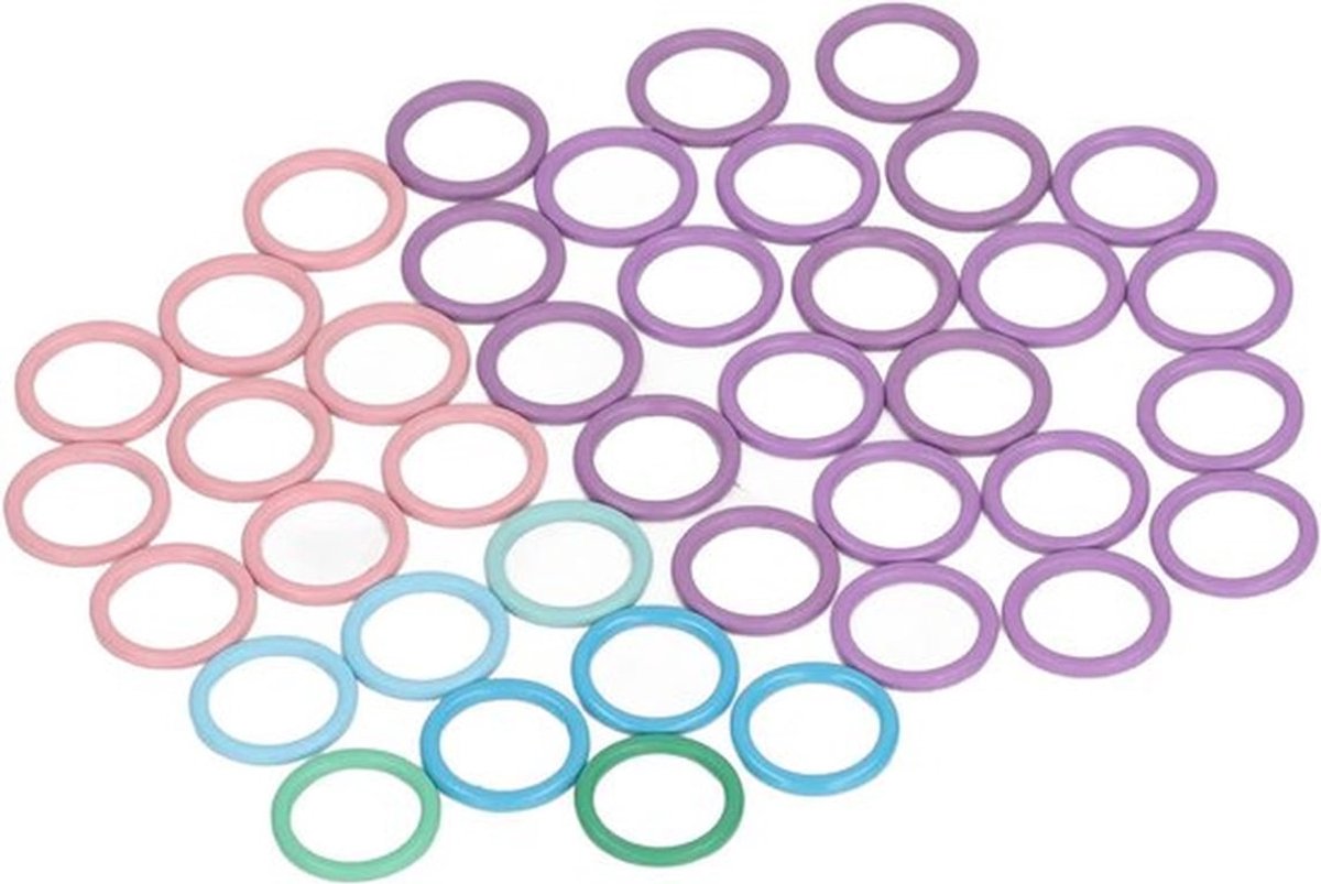 40-st Ronde Steekmarkeringen - Haakvergrendelingsmarkeringen - Steekmarkeringen Metalen Heldere Kleuren voor Het Naaien van Doe-het-zelf Projecten - Ronde Haakmarkeringen - Haakmarkers