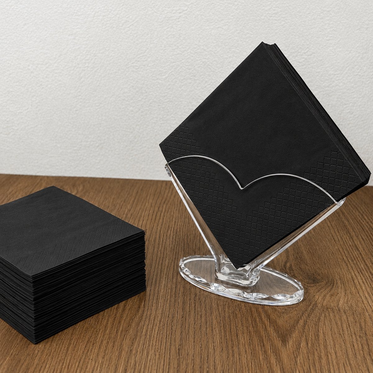 ATXANC Servetten 33 x 33 cm – Zwart – 2-laags – 100 Vellen per Pak – 2 Pakken – Zacht en Sterk – Goede Absorptie – Voor Restaurants, Hotels en Dagelijks Gebruik
