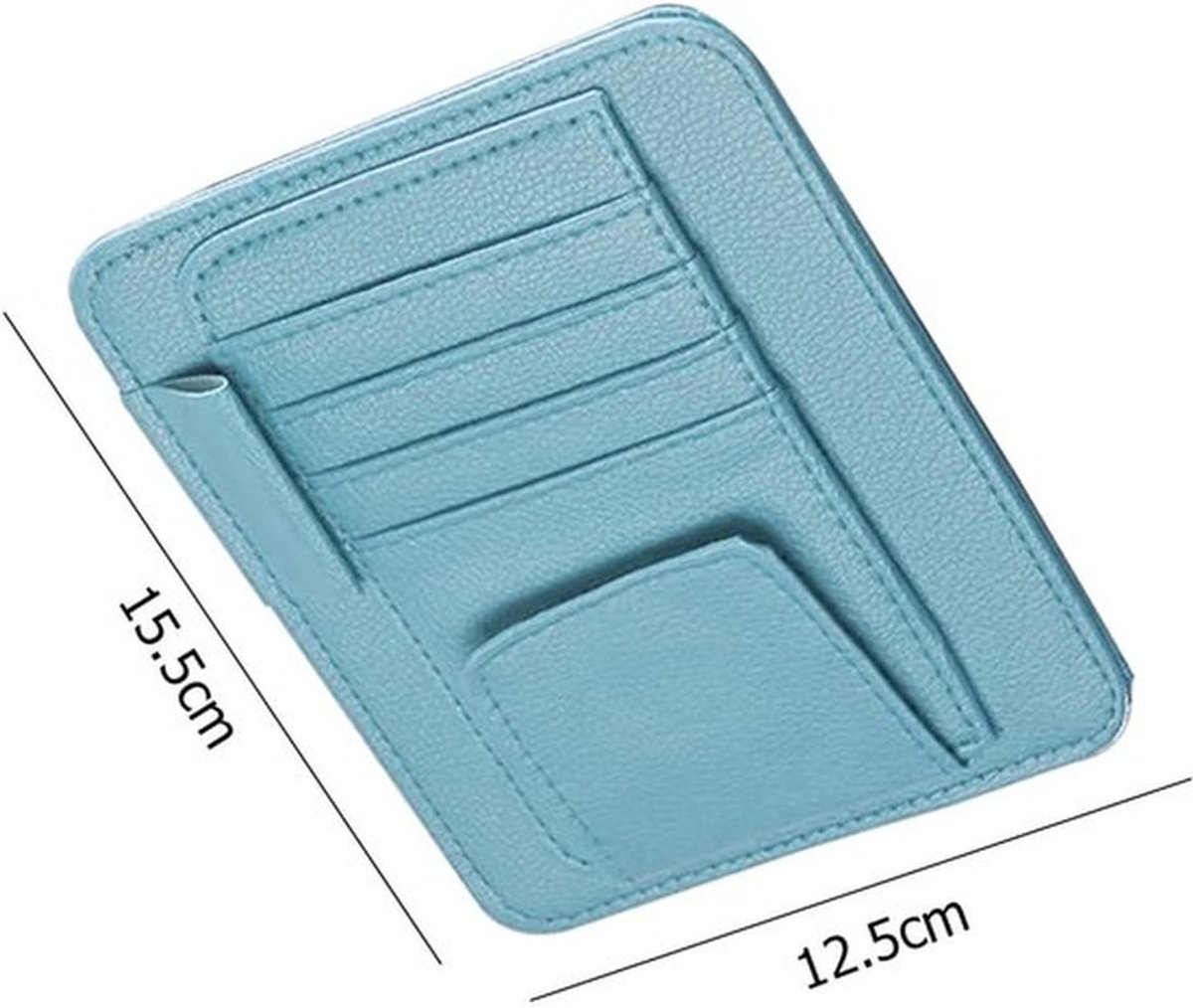 Zonneklep Organizer - PU-leer - Kaarthouder - Brillenhouder - Binnenaccessoires - 12,5 x 15,5 cm - Universeel