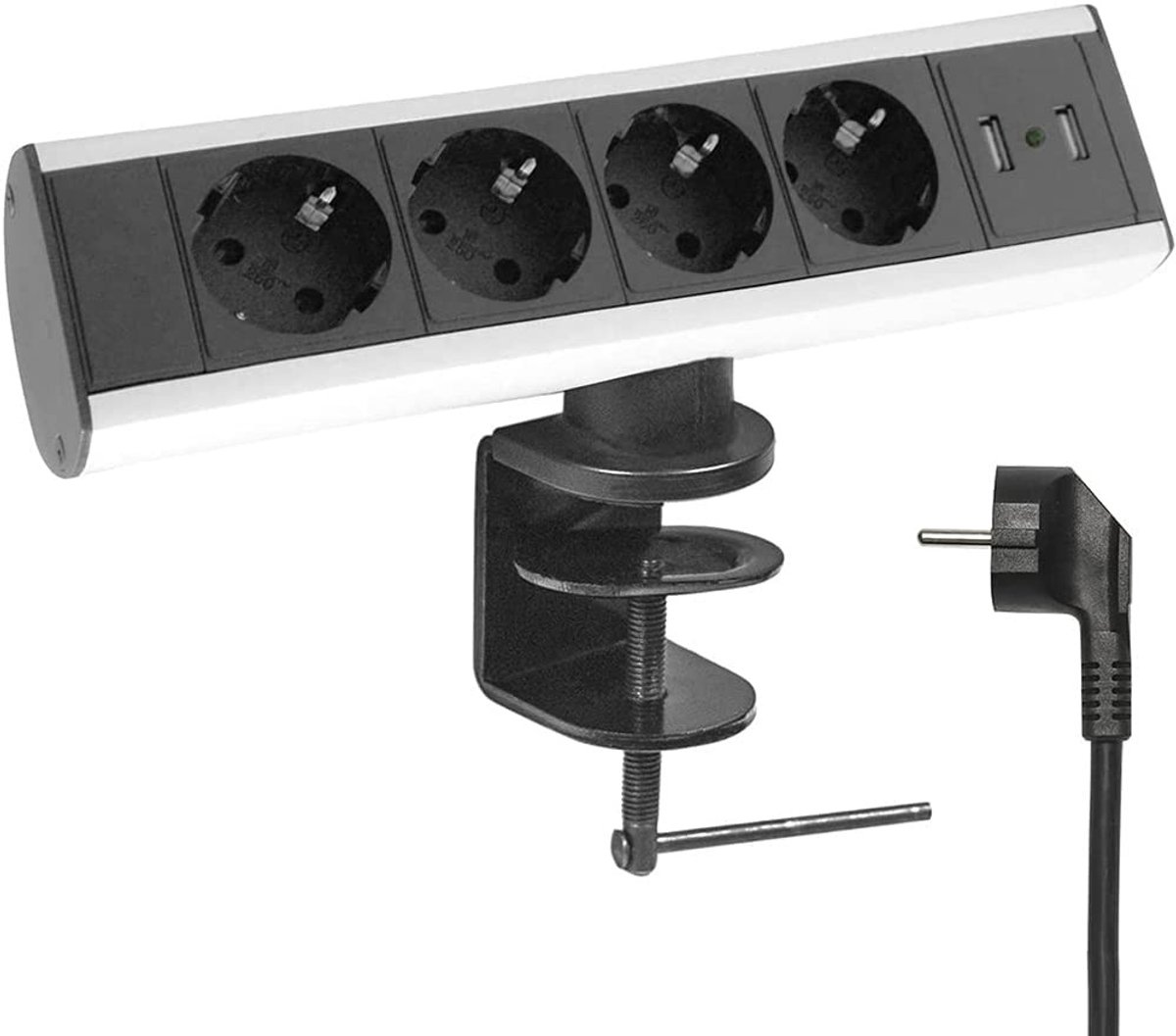 Solidchoice - 4-Weg Powerstrip met 2 USB Poorten