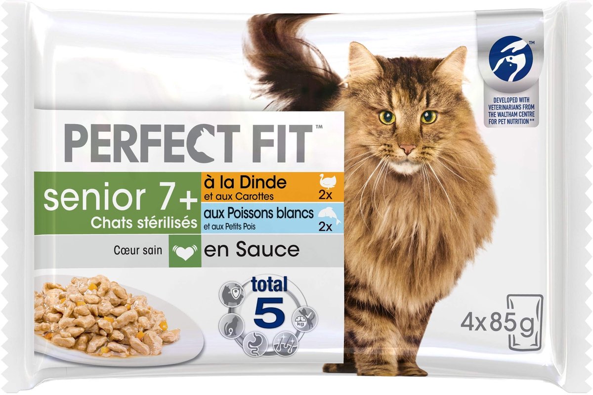 Solidchoice - Voeding voor Gesteriliseerde Senior Katten 7+ met Kalkoen en Witvis