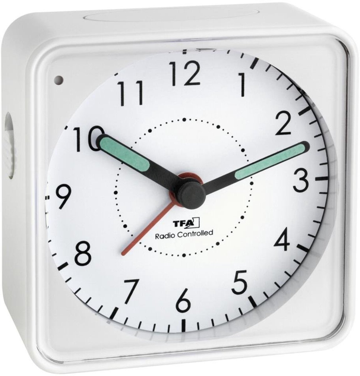 Solidchoice - Analoge Radio Alarmklok met Stille Beweging, Wit
