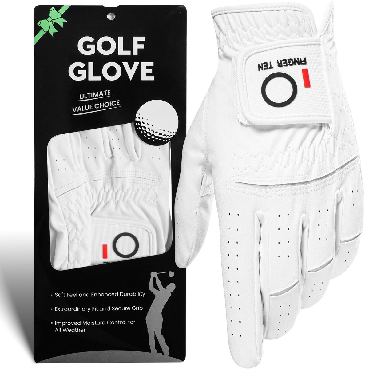 Solidchoice - Golfhandschoenen voor Mannen Links Regen Grip 1/2 Pack