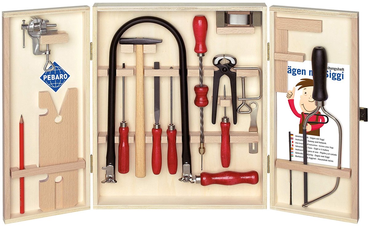 Solidchoice - Eco Vlijmscherpe Decoupeerzaag Set in Houten Koffer