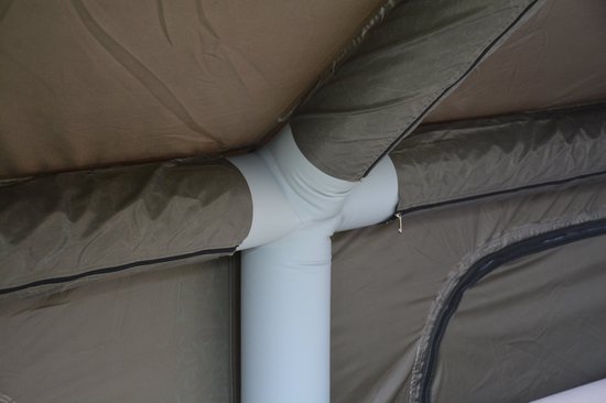 Intebiki Opblaasbare Tent - Geschikt voor 7-8 personen - 400*300*200 cm - Luchtmatras Tent - Luxe Campingtent - PU 3000mm Waterdicht - UPF50+ UV-bestendig - Legergroen — afbeelding 5