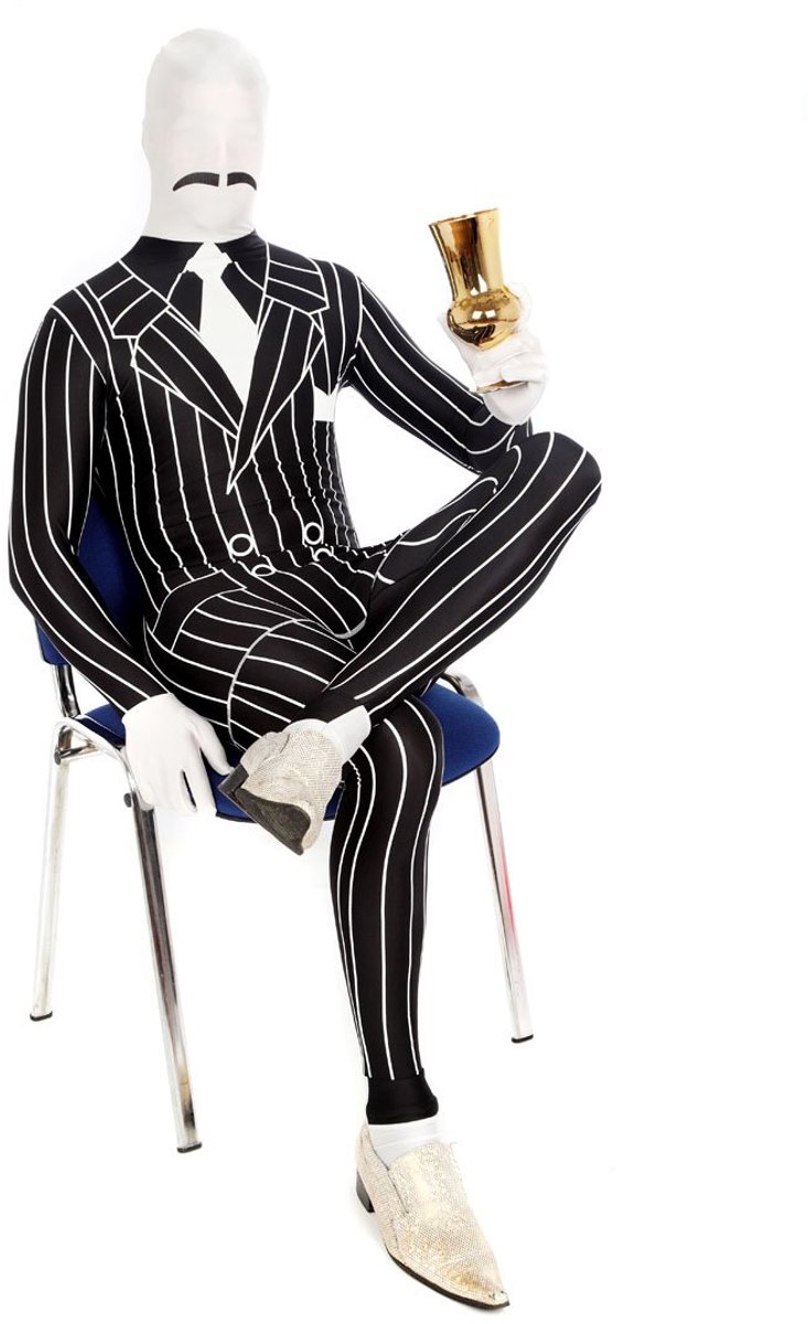 Morphsuit Gangster Ganzkörperkostuum - Ganzkörperkostuum Pak Voor Carnaval