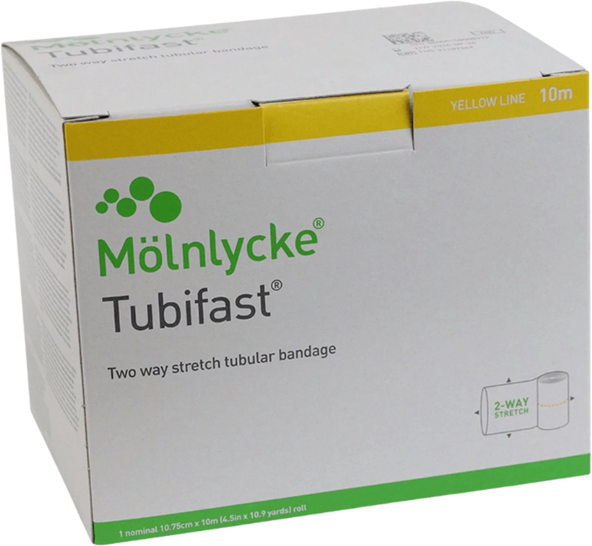 Tubifast buisverband 10 meter x 10,75cm Geel