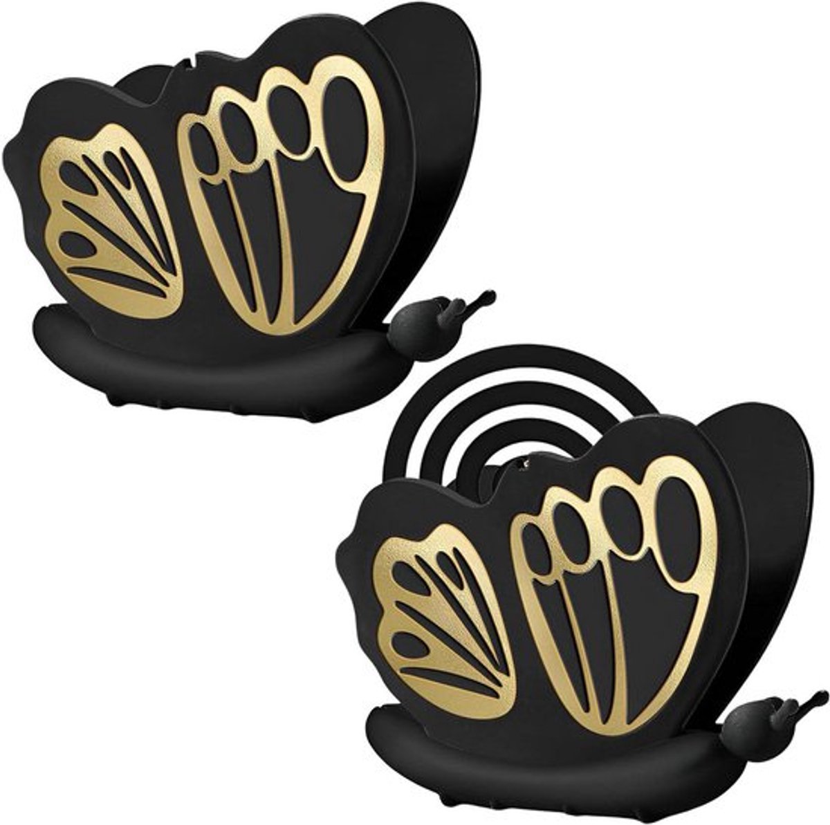 Muggencoilhouder 2-pack - Draagbare ijzeren houder voor thuis, kamperen, binnen en buiten